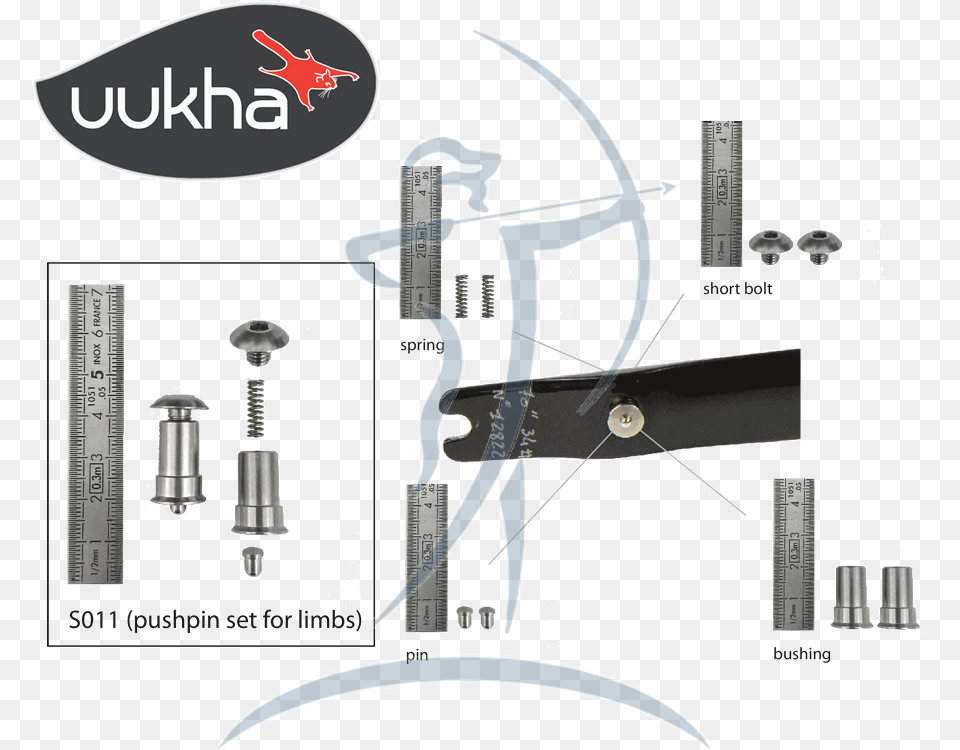 Uukha Ilf Pushpin Set For Limbs Uu S011 Uukha, Weapon Free Png