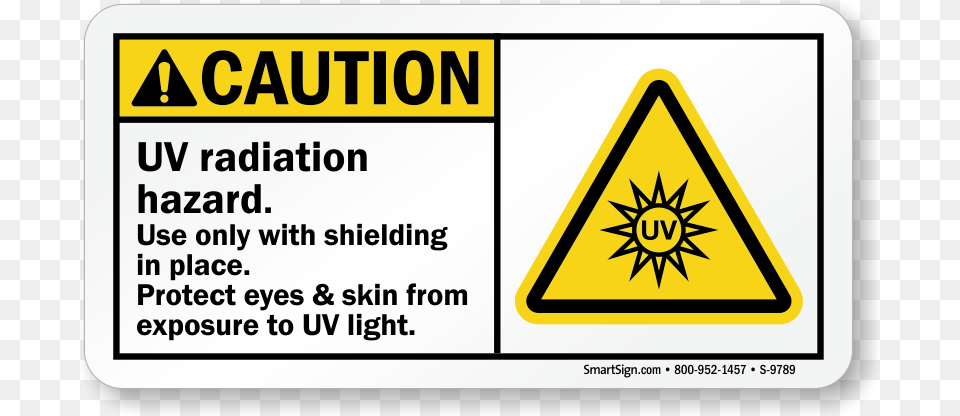 Uv Radiation Hazard Ansi Caution Sign Uv Radiation Warning Sign, Text, Symbol Free Png