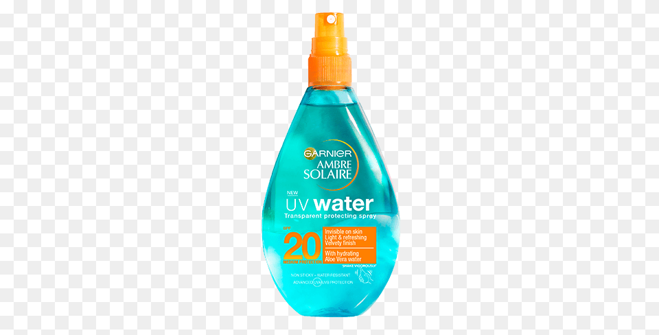 Uv Water Spf Ambre Solaire Garnier, Bottle, Food, Ketchup, Cosmetics Png