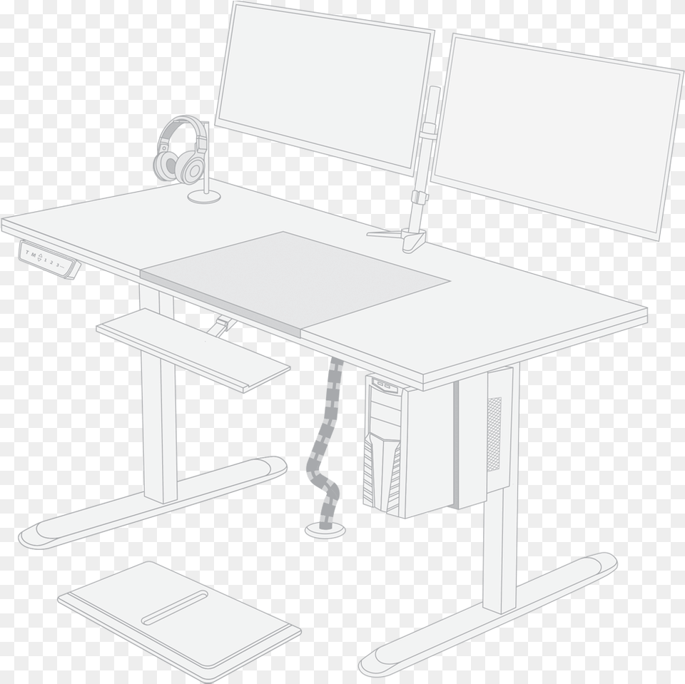 Uvi Desk Accessories Sketch Computer Desk, Furniture, Table, Electronics Png