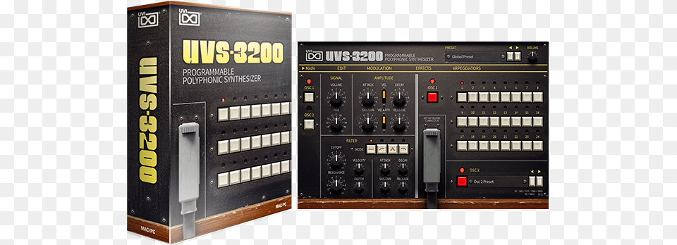 Uvi Releases Uvs 3200 Featuring Sounds Of The Vintage Uvi Uvs 3200 Uvs 3200 Plug In Virtual Instruments, Amplifier, Electronics Png Image