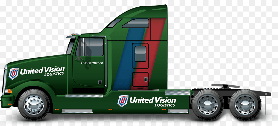 Uvl Truck Mock Up Lateral View Green Trailer Truck, Vehicle, Transportation, Trailer Truck, Wheel Free Transparent Png