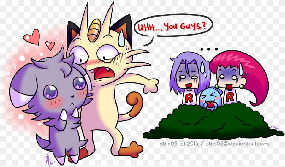 Uw You Guys 05 Abie05 Espurr And Meowth, Book, Comics, Publication, Baby Png Image