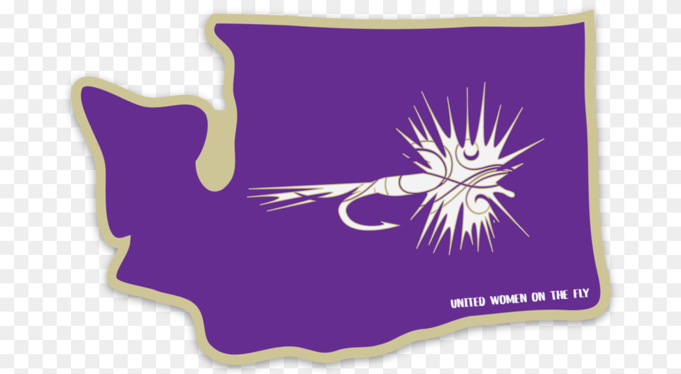 Uwotf Washington Huskies State Sticker, Cushion, Home Decor, Purple, Pillow Free Png