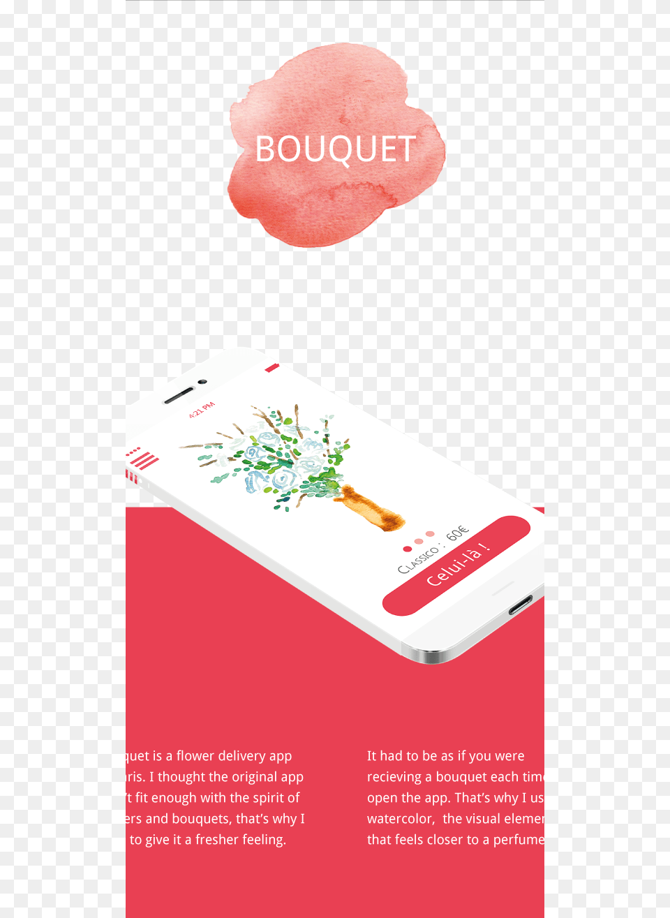 Uxui Bouquet App On Behance Mobile Phone, Advertisement, Poster, Electronics, Mobile Phone Free Transparent Png
