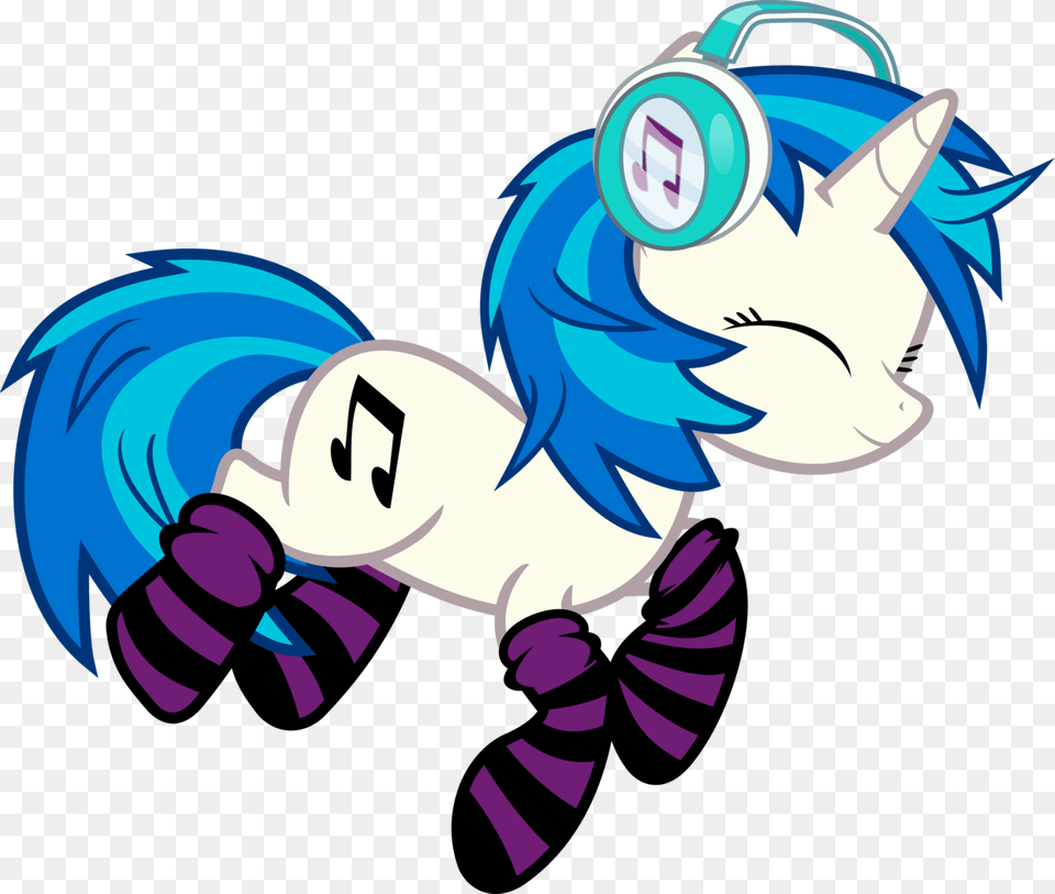 Uxyd Clothes Cute Cutie Mark Dj Pon 3 Eyes Closed Vinyl Scratch In Socks, Book, Comics, Publication, Baby Free Transparent Png