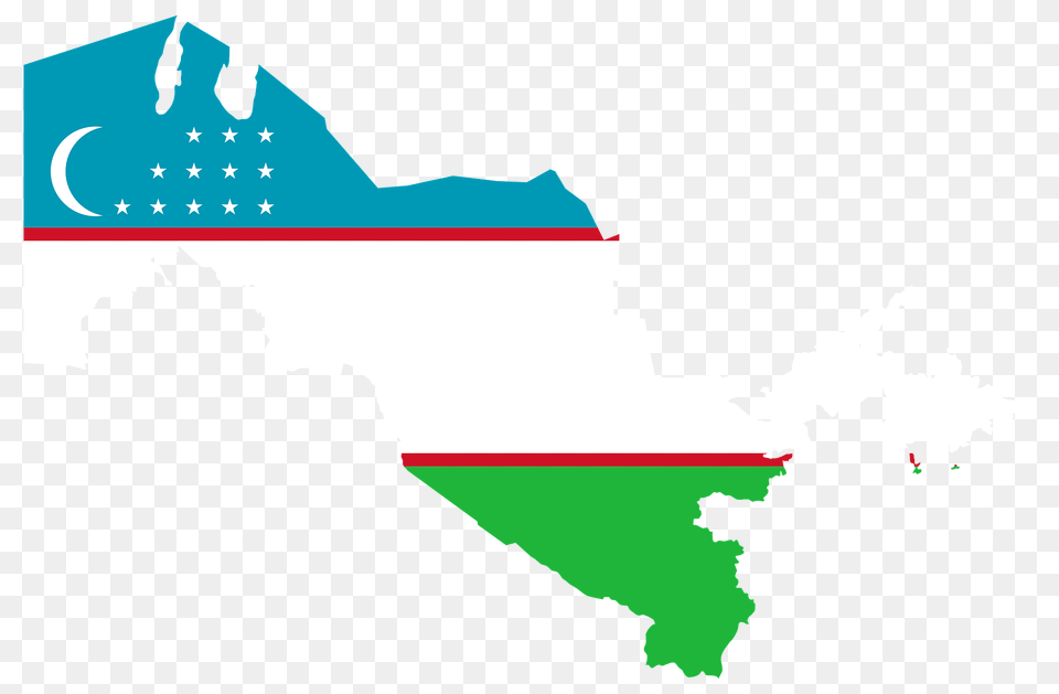 Uzbekistan Map Flag Clipart, Nature, Outdoors, Land, Sea Free Png Download
