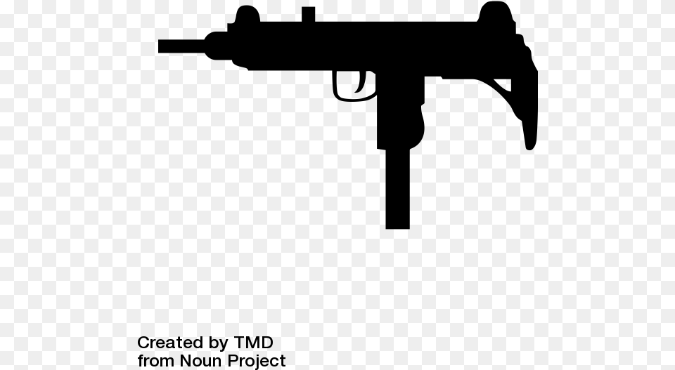 Uzi Submachine Gun Firearm Machine Gun Vector, Gray Free Png