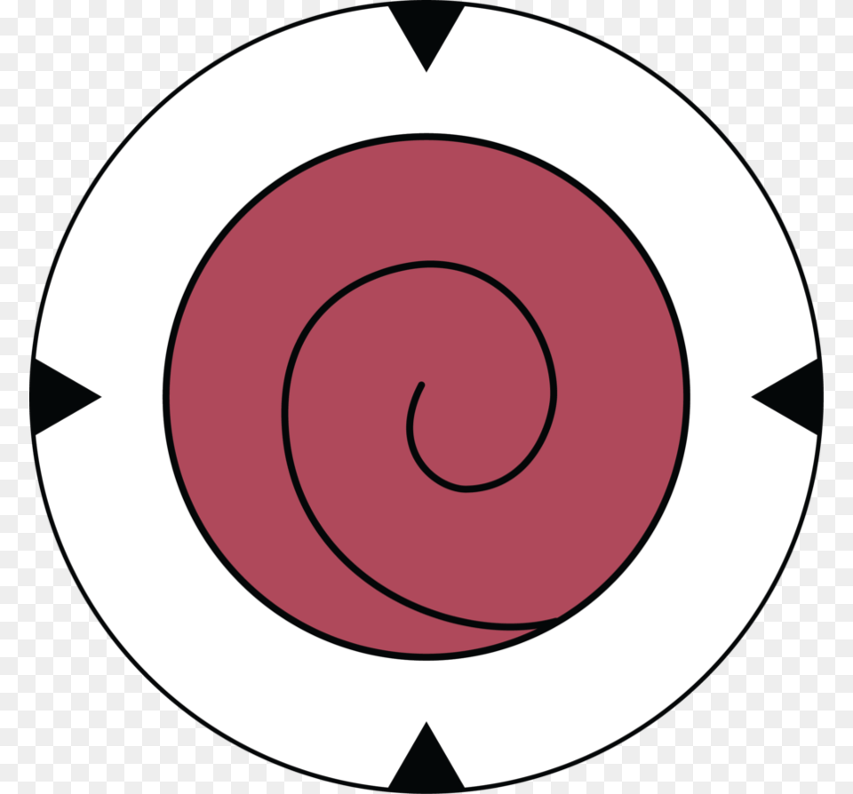 Uzumaki Clan Symbol, Spiral, Maroon, Disk, Coil Png Image