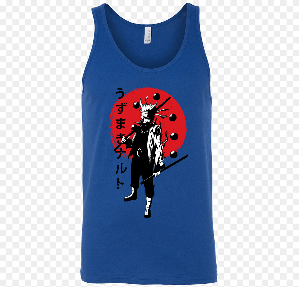 Uzumaki Naruto Nine Tail Fox Form Active Tank, Clothing, Tank Top, Adult, Male Free Transparent Png