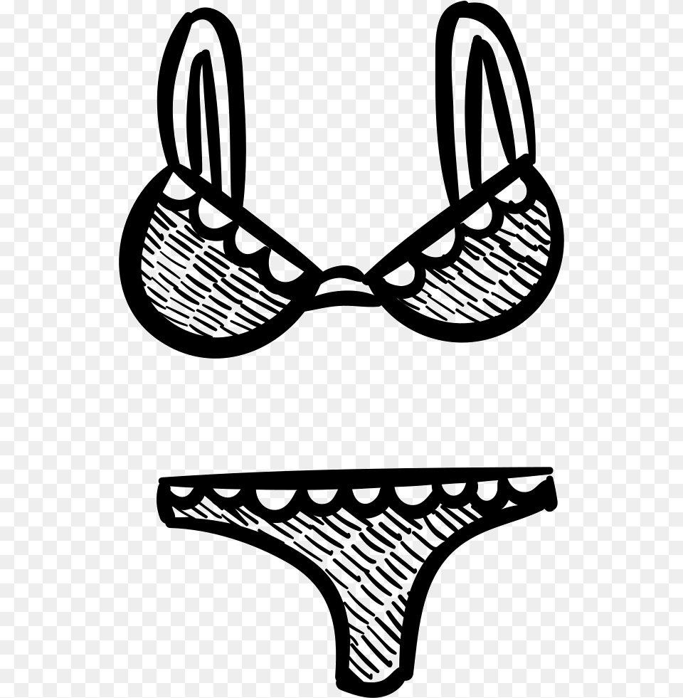 V 3 Gray Pastel Grille, Clothing, Underwear, Lingerie, Swimwear Free Png Download