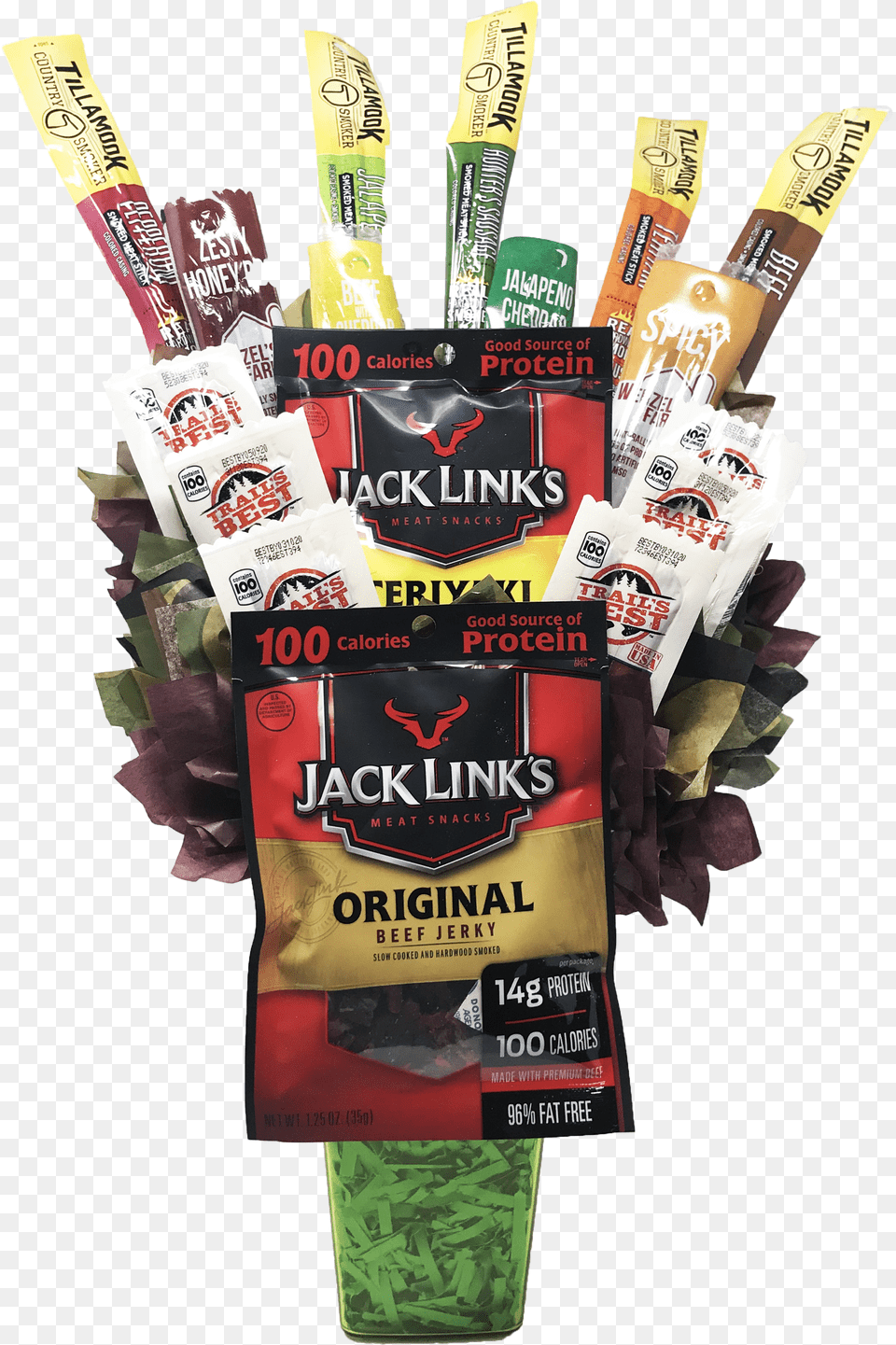 V Beef Jerky Bouquet With Unique Variety Of Gift Basket Free Png