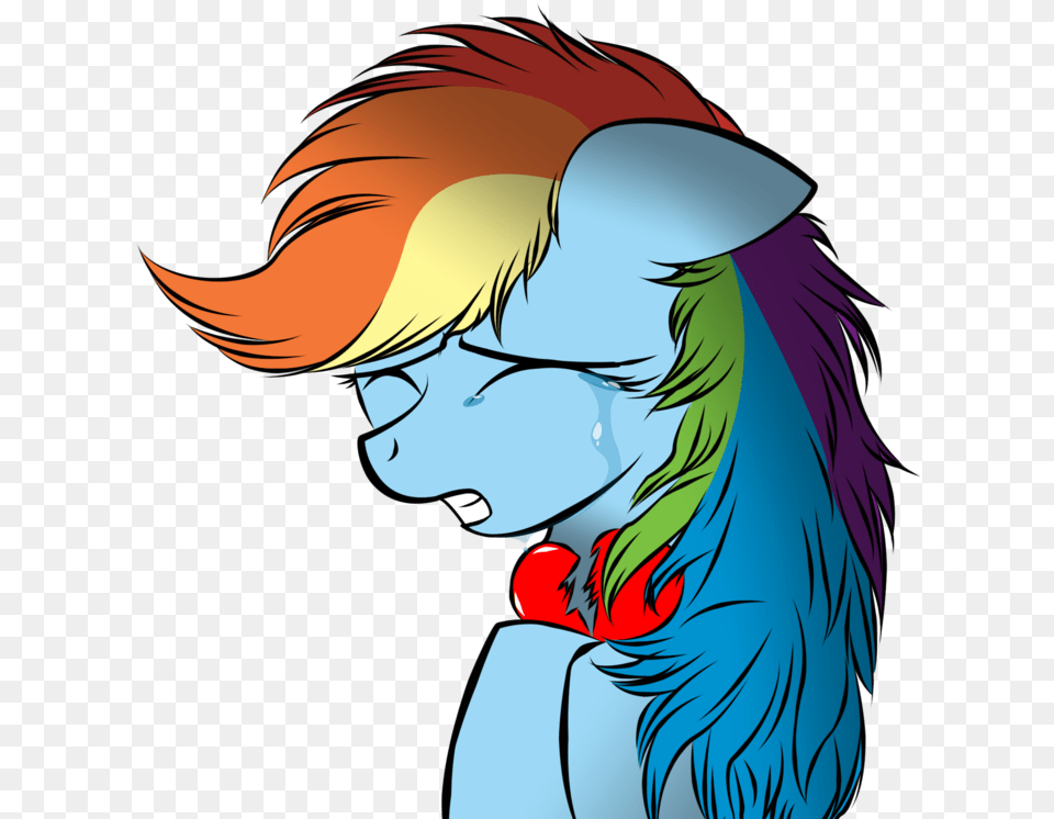 V D K Crying Eyes Closed Female Floppy Ears Heartbreak Mlp Rainbow Dash Sad Fic, Art, Graphics, Adult, Person Png Image