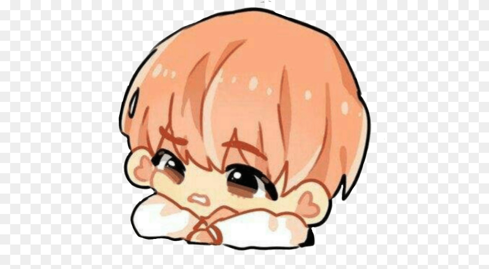 V Drawing Tae Chibi Bts Stickers, Book, Comics, Publication, Head Png Image