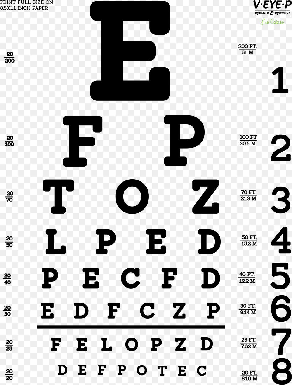 V Eye P Eye Exam Eye Exam Line Free Transparent Png