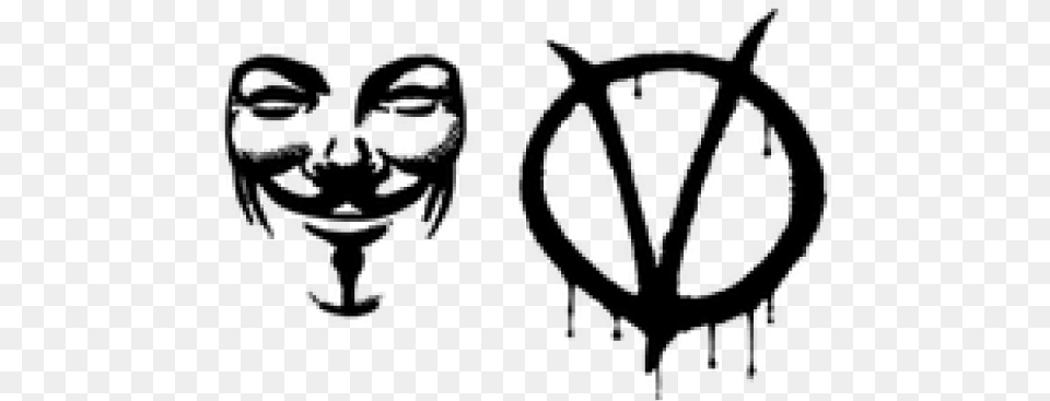 V For Vendetta Clipart Anonymous V For Vendetta Mask, Gray Png Image