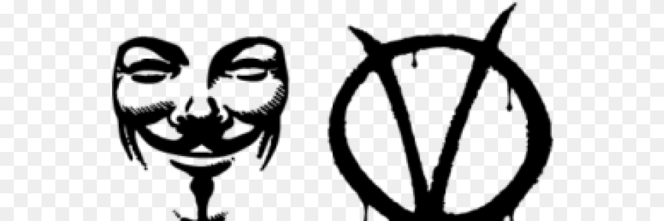 V For Vendetta Clipart Logo V For Vendetta Sign, Gray Free Transparent Png
