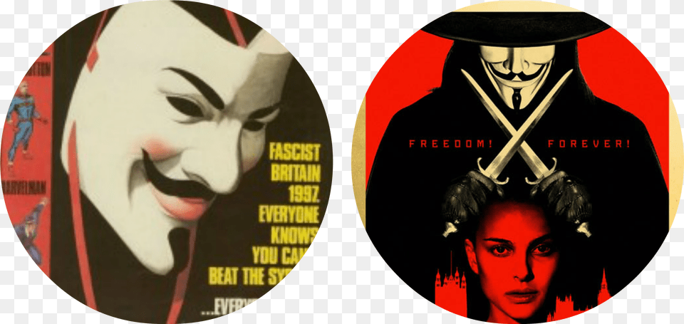V For Vendetta V Per Vendetta Poster, Face, Head, Person, Adult Free Png Download