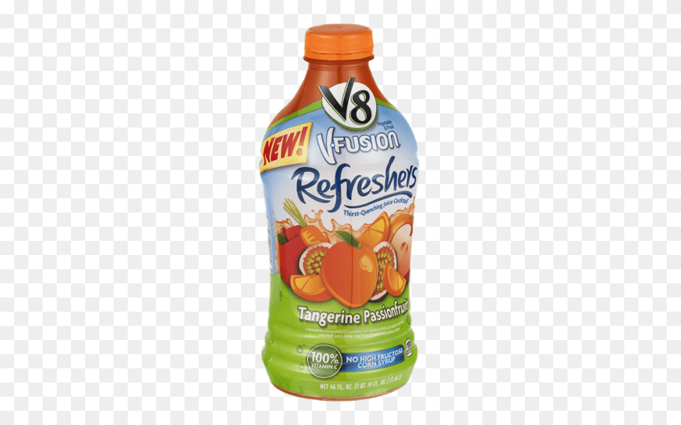 V Fusion Tangerine Passionfruit Vegetable Fruit Juice, Beverage, Food, Ketchup, Orange Juice Png Image