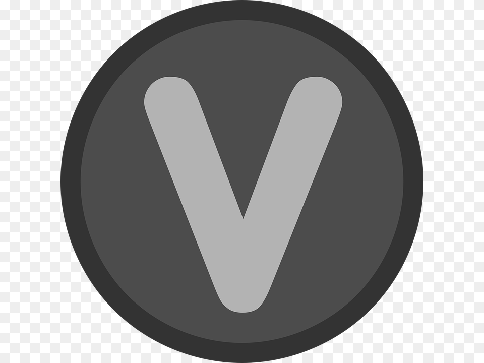 V In The Circle Transparent Favicon V, Logo, Symbol Free Png Download