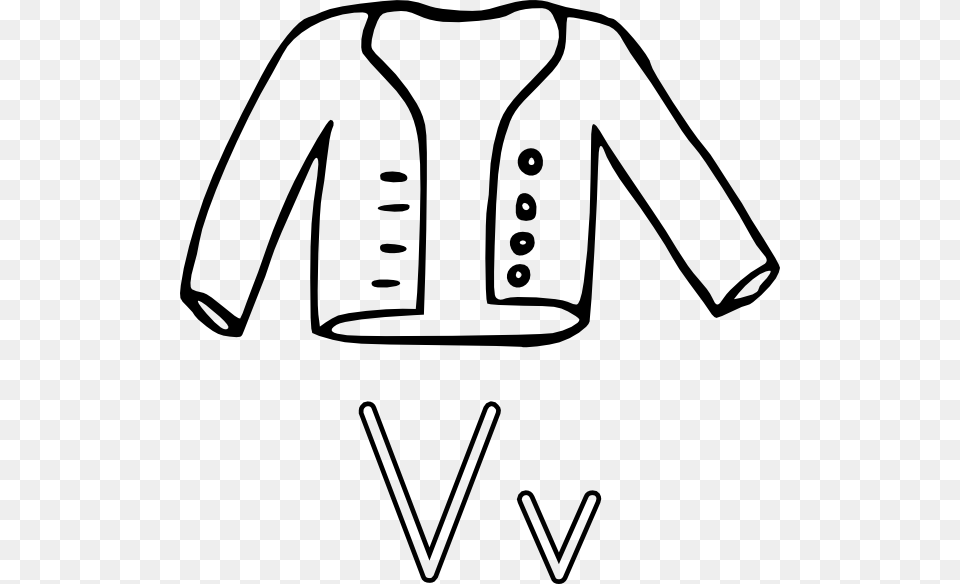 V Is For Vest Clip Art For Web, Clothing, Coat, Jacket, Knitwear Free Transparent Png