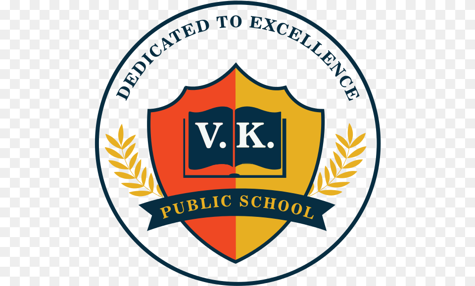 V K School Emblem, Badge, Logo, Symbol, Can Free Png