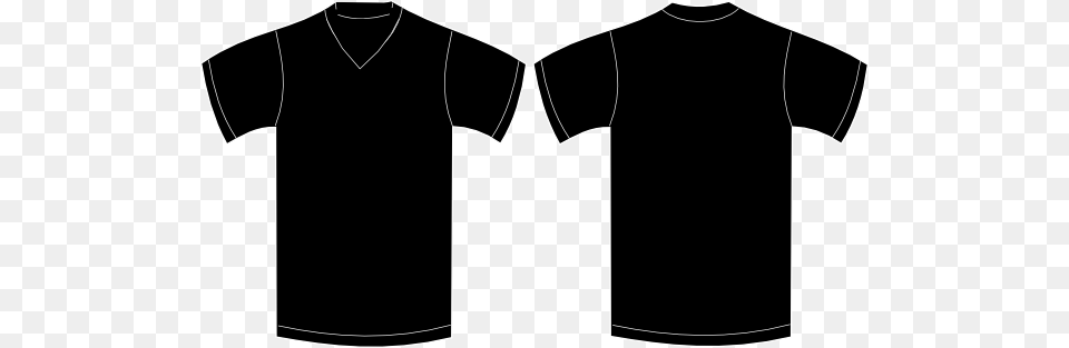 V Neck Black Tshirt Clip Art, Clothing, Shirt, T-shirt Png Image