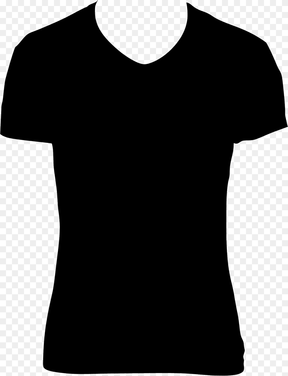 V Neck T Shirt Silhouette, Clothing, T-shirt Png