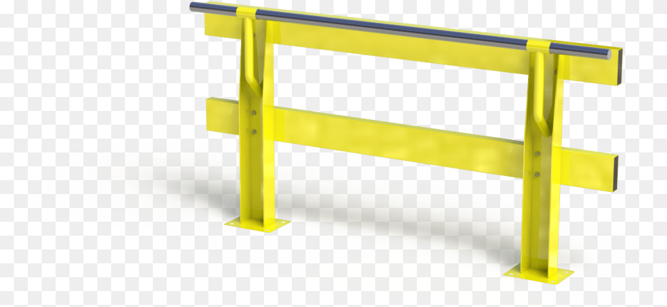 V Rail Verge Safety Barrier With Handrail Bench, Fence, Crib, Furniture, Infant Bed Free Png Download
