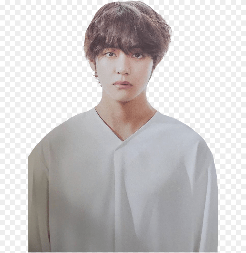 V Taehyung Bts Kpop Handsome Confused Sad White Hair Kim Taehyung In White, Teen, Boy, Person, Male Png