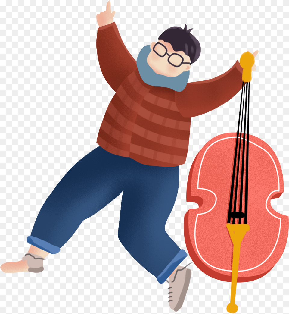 V Tay Phim Hot Hnh Cu B Nh V Psd Cartoon, Cello, Musical Instrument, Baby, Person Free Png Download