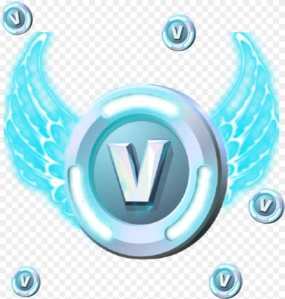 V Vbucks, Logo, Tape, Emblem, Symbol Free Transparent Png
