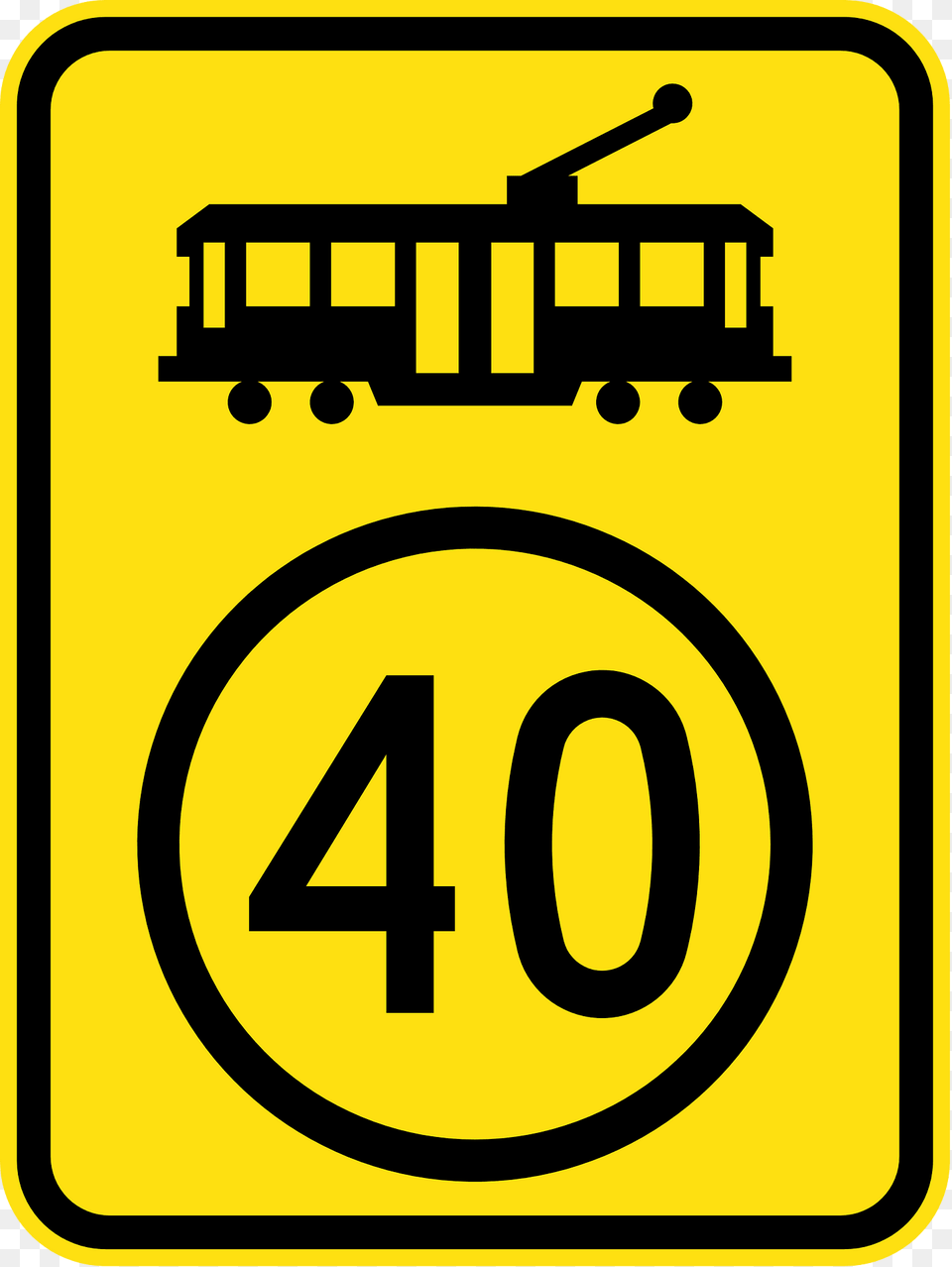 V110 Tram Speed Used In Victoria And Gold Coast Queensland Clipart, Sign, Symbol, Road Sign Png