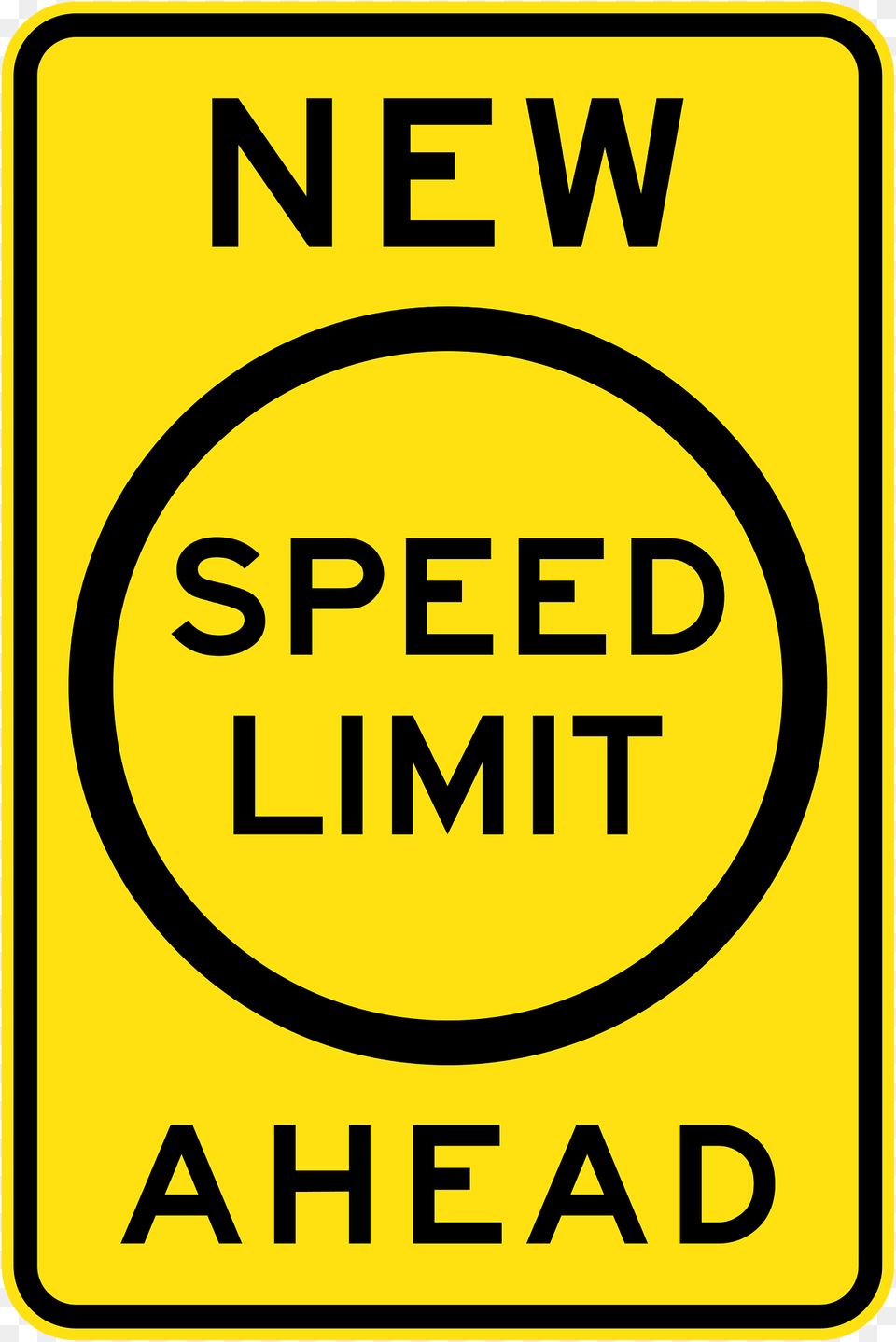 V111 New Speed Limit Ahead Used In Victoria And Western Australia Clipart, Sign, Symbol, Road Sign Png