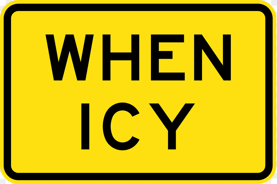 V118 When Icy Used In Victoria Clipart, Sign, Symbol, Road Sign Free Png Download
