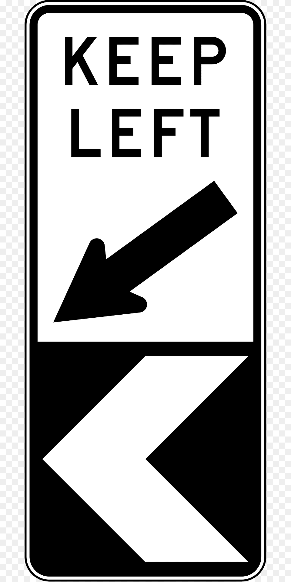 V122 Keep Left, Sign, Symbol, Road Sign Free Transparent Png