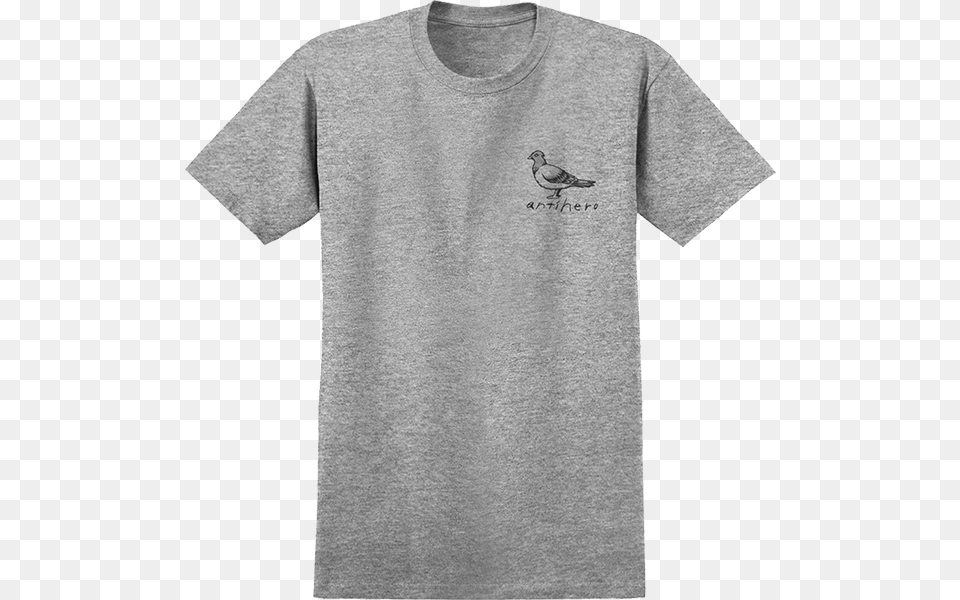 Gildan Ultra Cotton Grey, Clothing, T-shirt, Animal, Bird Free Png Download