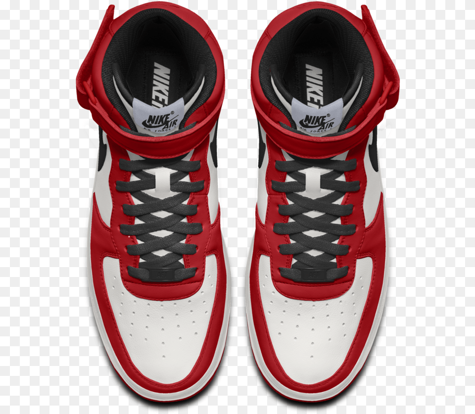 V4 Nike Boys Air Force 1 Mid Red, Clothing, Footwear, Shoe, Sneaker Free Png