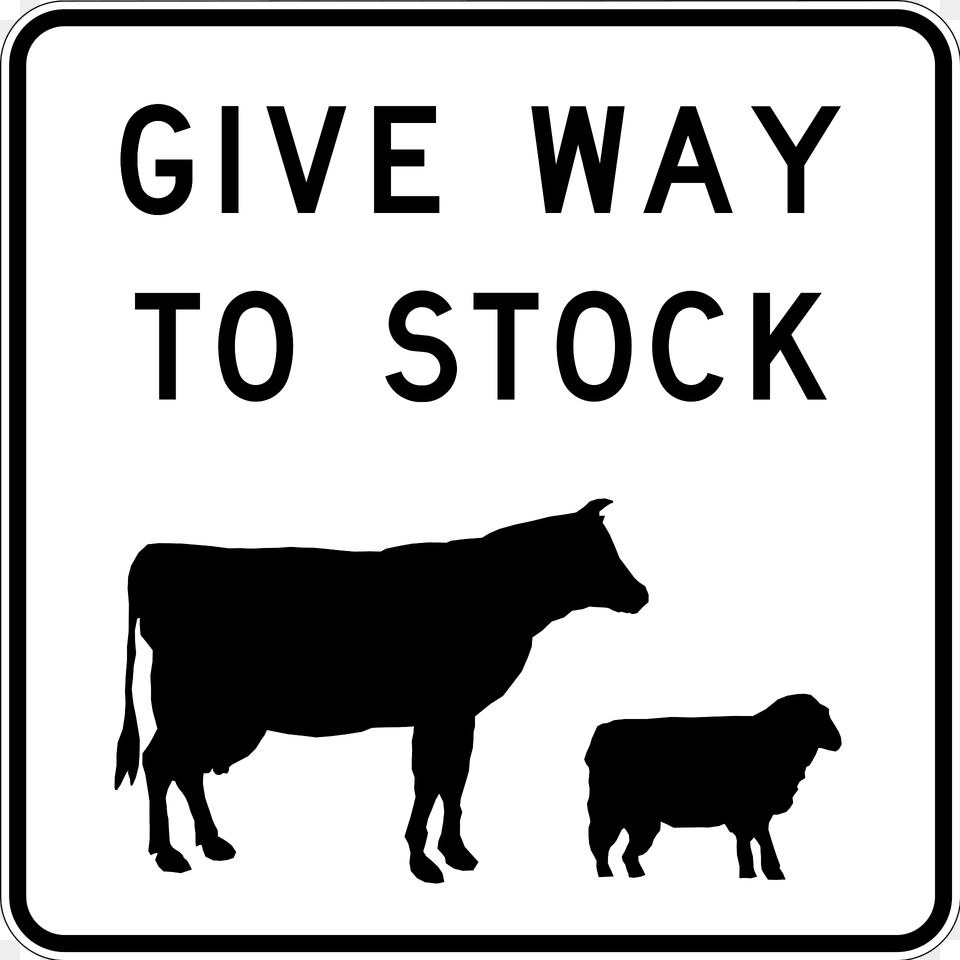 V6 Give Way To Stock Used In Victoria Clipart, Symbol, Sign, Animal, Mammal Free Transparent Png