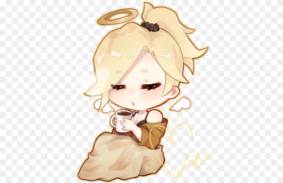 Va And Mercy Cute Mercy Overwatch, Book, Comics, Publication, Baby Free Transparent Png