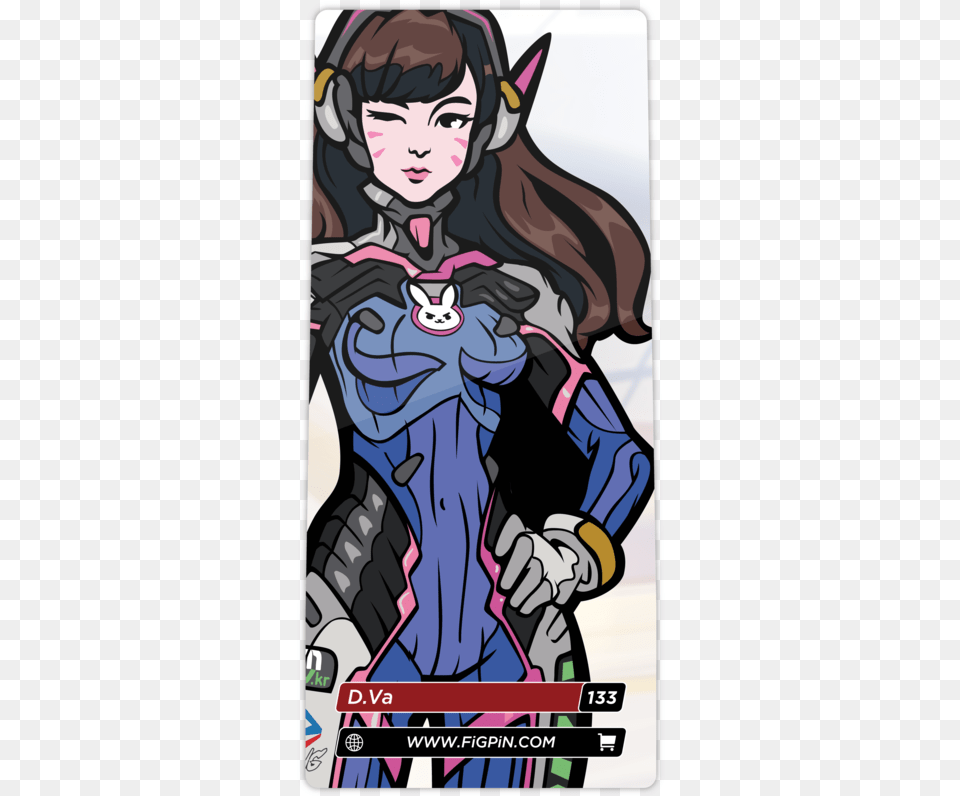 Va Enamel Pindata Src Cdn Overwatch Figpin D Va, Book, Comics, Publication, Baby Free Transparent Png