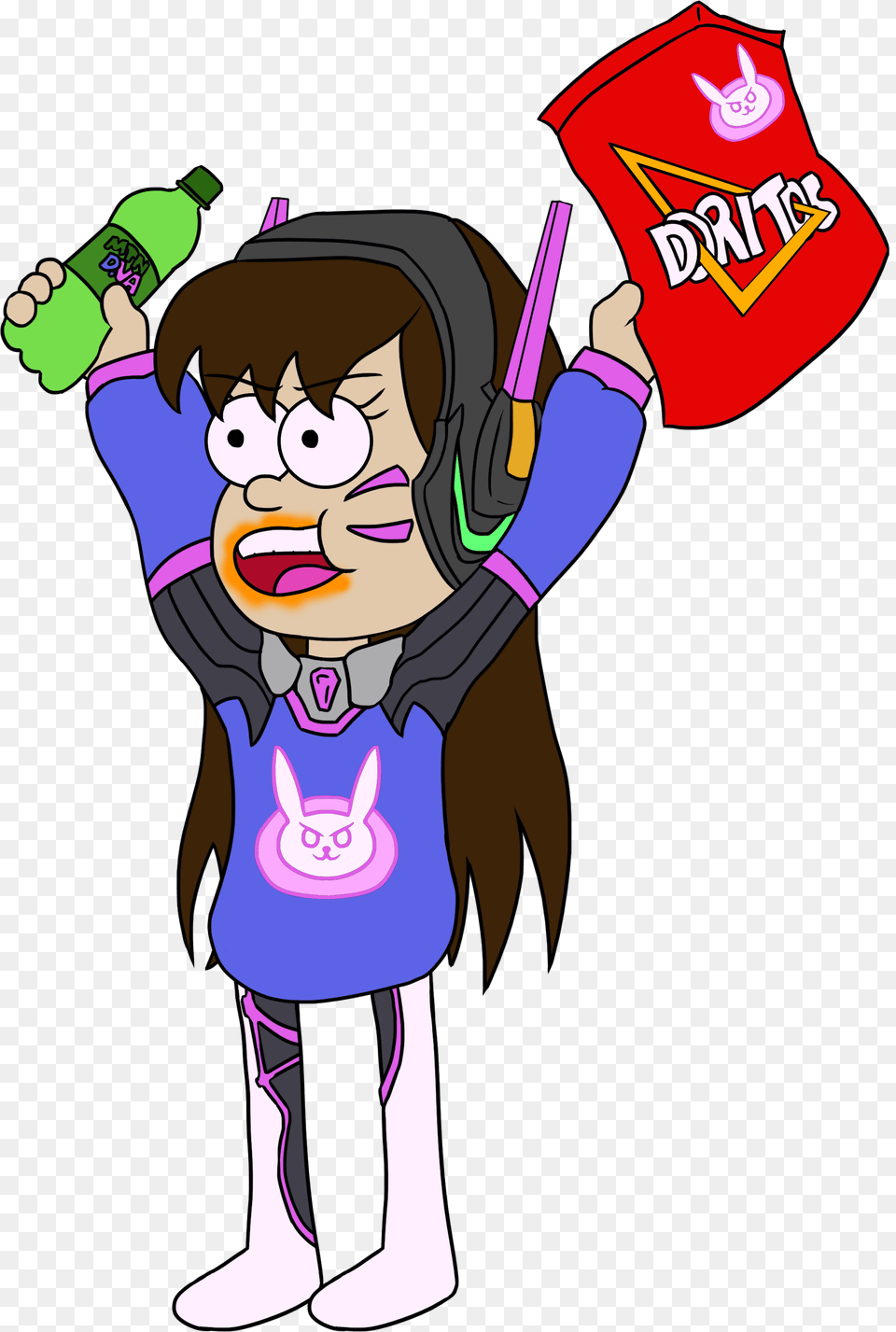 Va Gravity Falls Crossover Mabel As D Va, Baby, Person, Face, Head Free Png