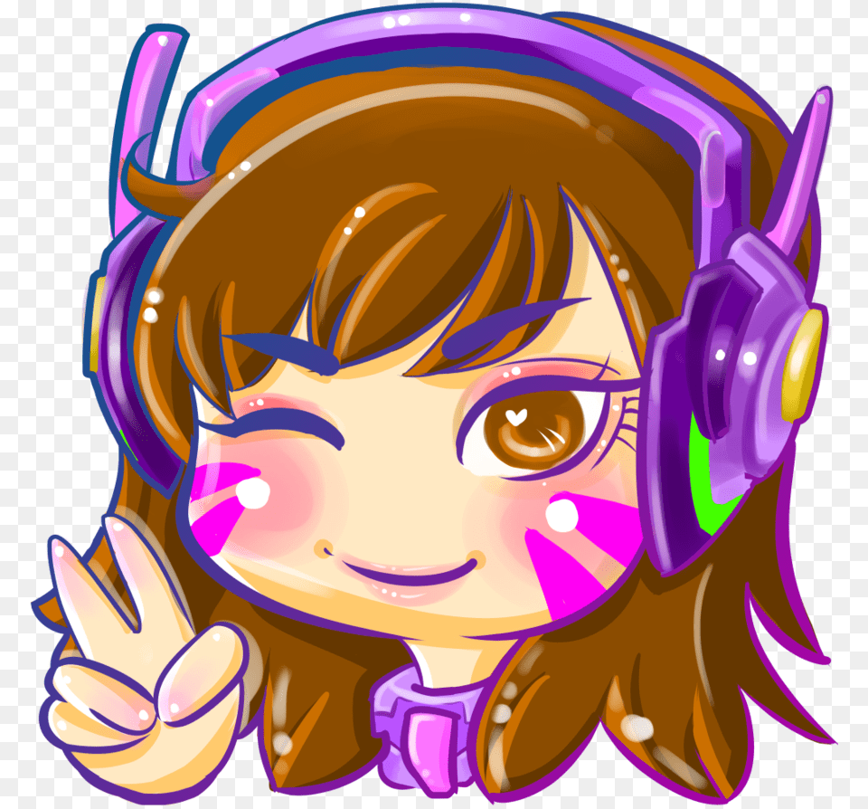 Va Overwatch Chibi Twitch Emote By Heycheri Overwatch Emotes, Electronics, Baby, Person, Purple Free Png Download