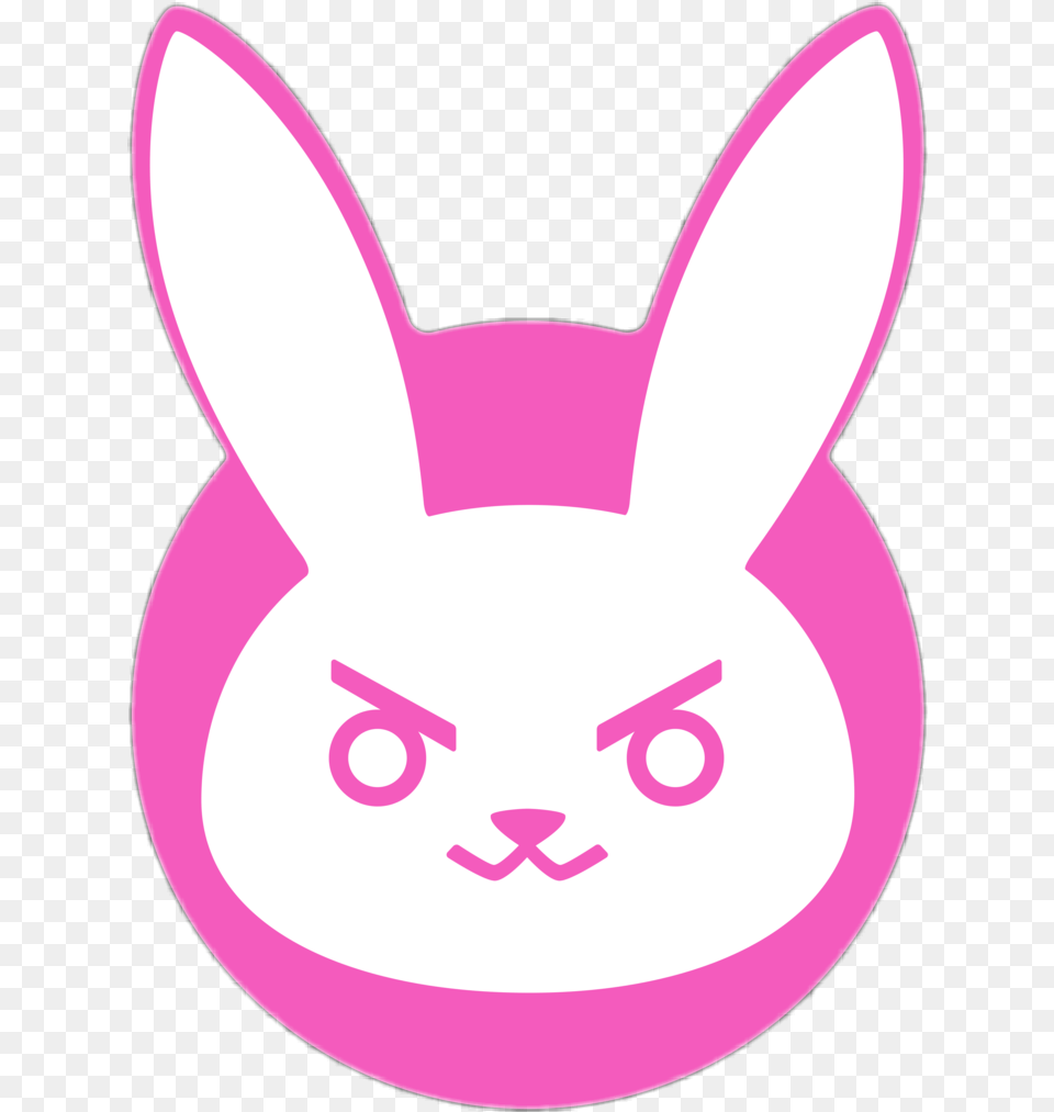 Va Overwatch Hanasong Bunny Dva Logo, Plush, Toy, Purple, Animal Free Transparent Png