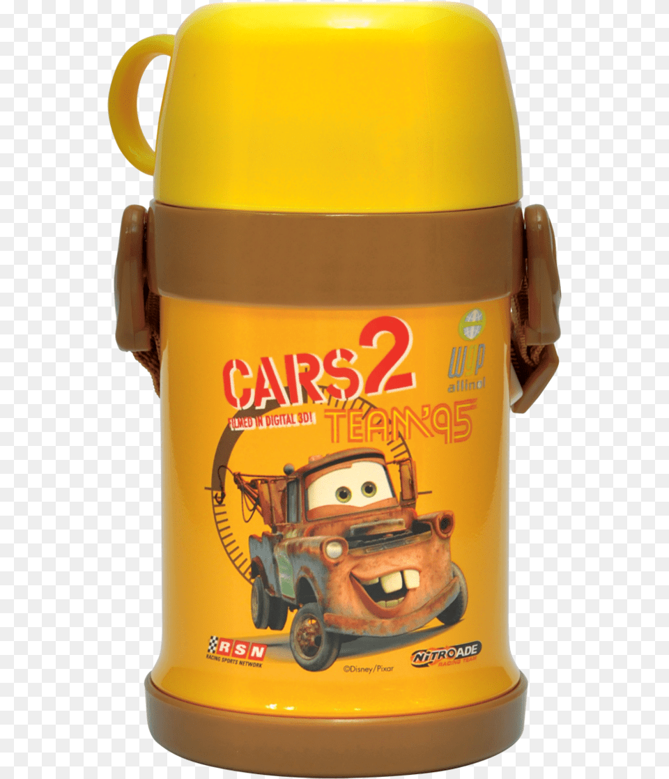 Vaca Disney Cars 400ml Vacuum Student Jug Yellow Dycar Toy Vehicle, Machine, Wheel Free Transparent Png