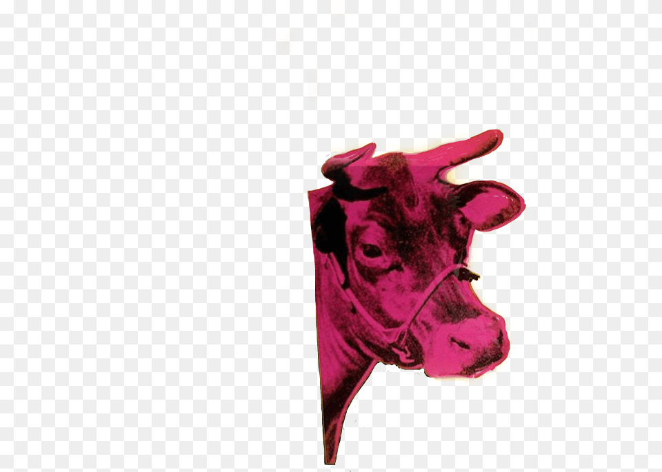 Vaca Sticker Purple Cow Andy Warhol, Animal, Bull, Mammal, Cattle Free Png