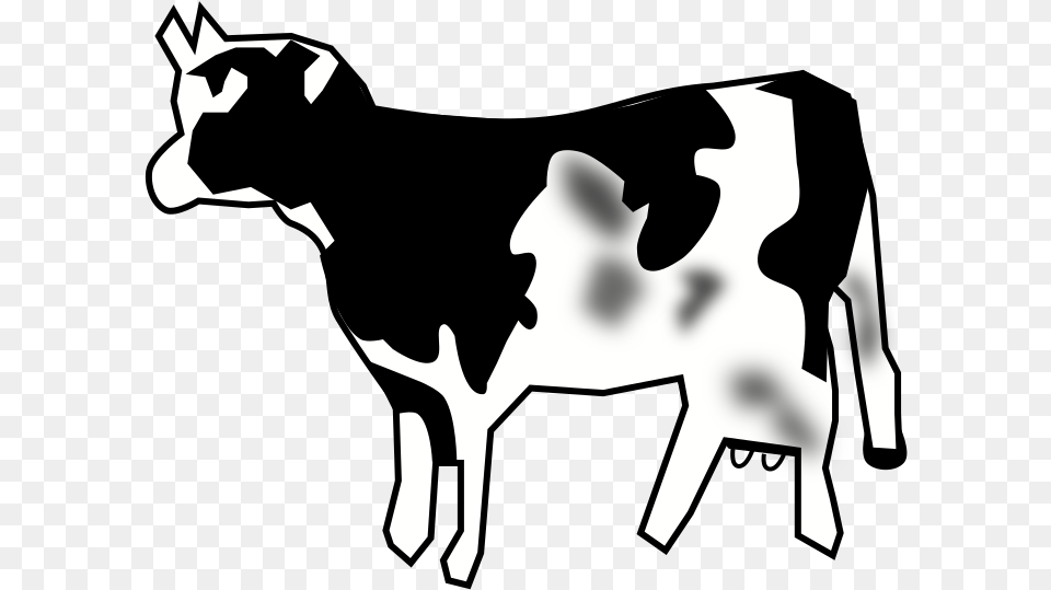 Vaca Trazo Baka Clipart Black And White, Animal, Cattle, Cow, Dairy Cow Png Image