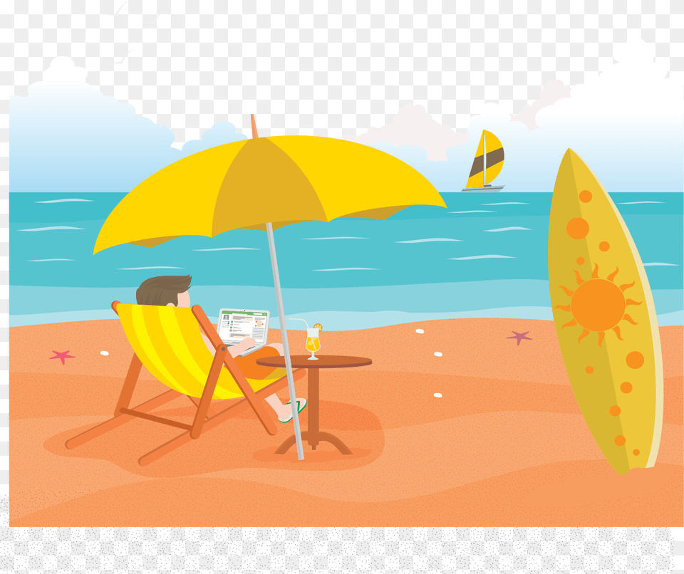 Vacation, Beach, Table, Summer, Shoreline Free Png