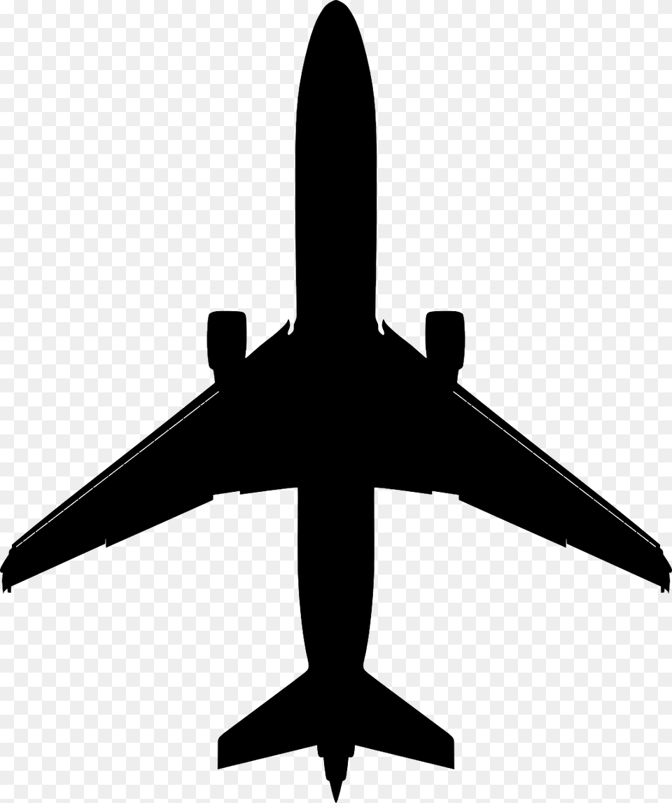 Vacation Airplane Black Jumbo Flight Aviation, Aircraft, Airliner, Transportation, Vehicle Free Transparent Png