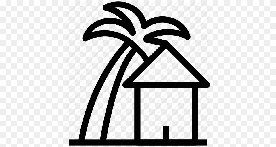 Vacation Clipart Beach House, Palm Tree, Plant, Tree, Outdoors Free Png